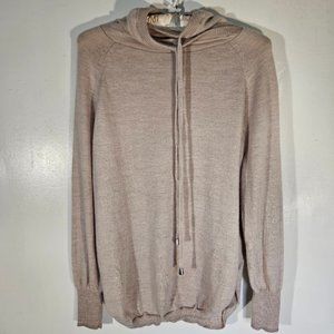 Cynthia Rowling 100% Extrafine Merino Wool Drawstring Cowl Neck Sweater